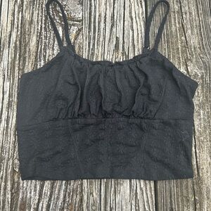 Black Textured Women's Top